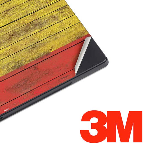 Spain Flag Dark Wood Surface Pro 7 Skin
